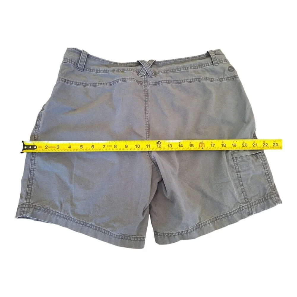 Guide Series Cargo Shorts Cotton Ripstop Gray Size 10 Zip Pocket Hiking modest